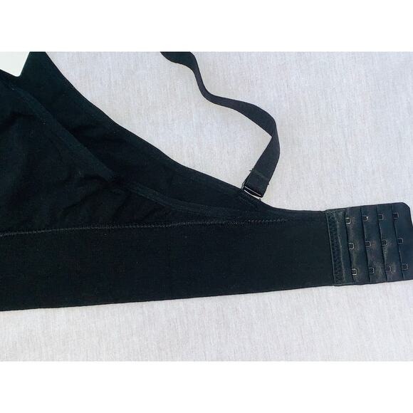 Lupantte Hands Free Pumping Black Bra Sz L With Pads Adjustable Cotton Blend NWT - Picture 6 of 12